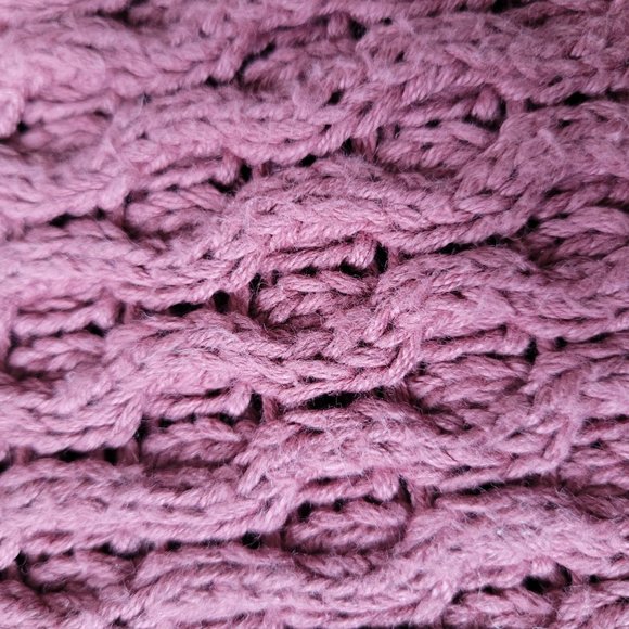 80s Vintage Express Handknit Mauve Rose Sweater - Picture 8 of 14
